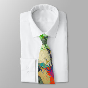 Grunge abstrakt, orange, blau, grau, schwarz. krawatte