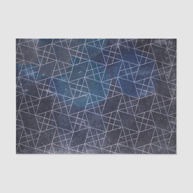 Grunge Abstrakt Textur Chic Weathered Silver Blue Seidenpapier (Vorderseite)