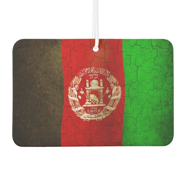 Grunge Afghanistan Flag Autolufterfrischer (Vorderseite)