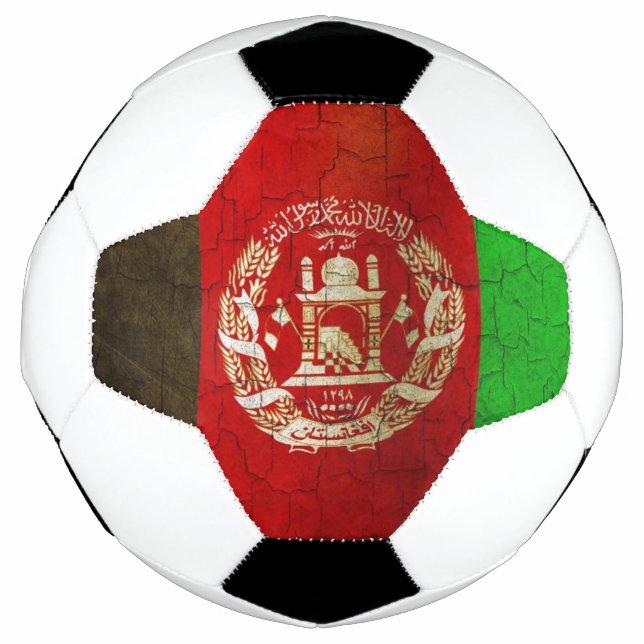 Grunge Afghanistan Flag Fußball (Vorderseite)