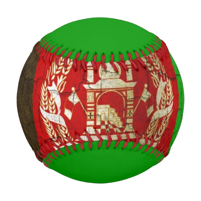 Grunge Afghanistan-Flagge Baseball (Vorderseite)