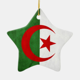 Grunge Algerien Nationalflagge Keramik Ornament