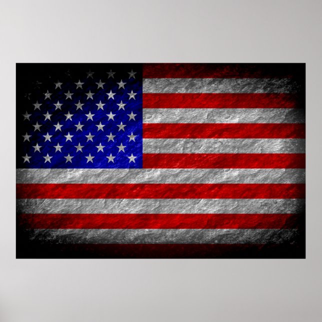 Grunge American Flag 5 Poster (Vorne)