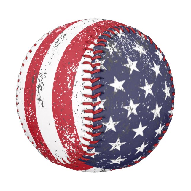 Grunge American Flag Baseball (Schrägansicht)