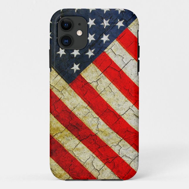 Grunge American Flag Case-Mate iPhone Hülle (Rückseite)