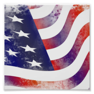Grunge American Flag Fotodruck