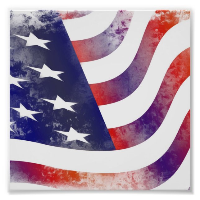 Grunge American Flag Fotodruck (Vorne)