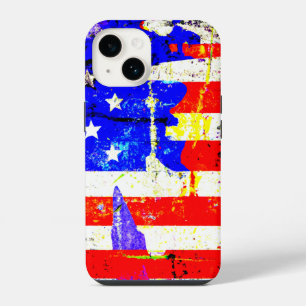 Grunge American Flag iPhone 14 Hülle