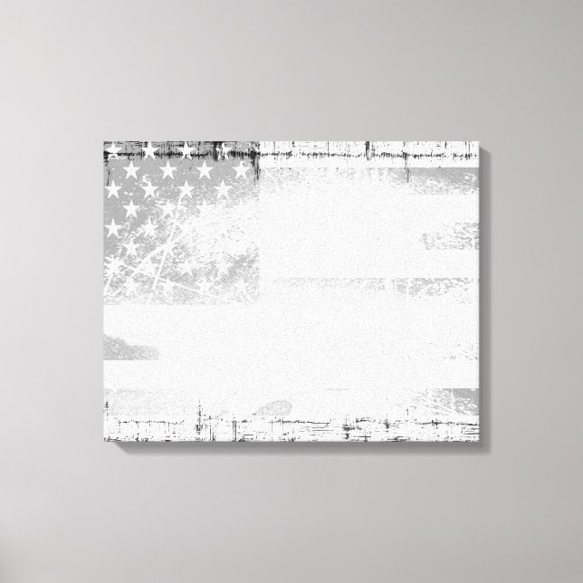 Grunge American Flag Leinwanddruck (Vorderseite)