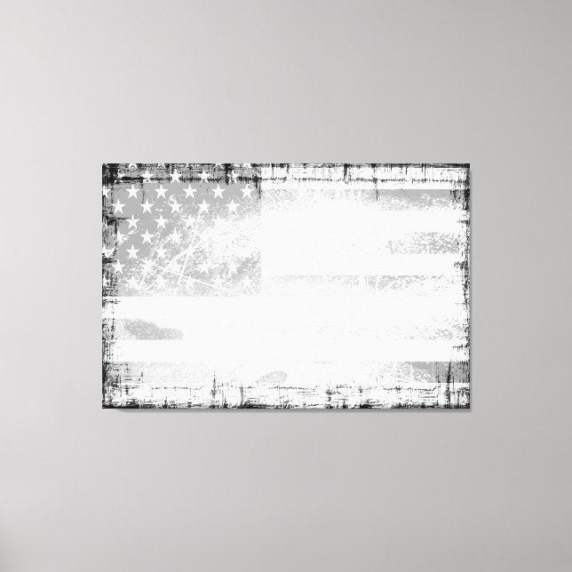 Grunge American Flag Leinwanddruck (Vorderseite)