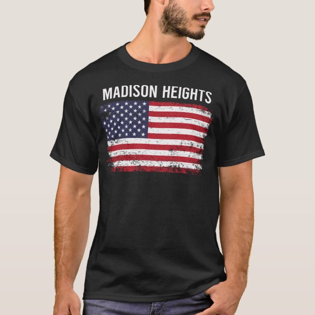 Grunge American Flag Madison T-Shirt (Vorderseite)