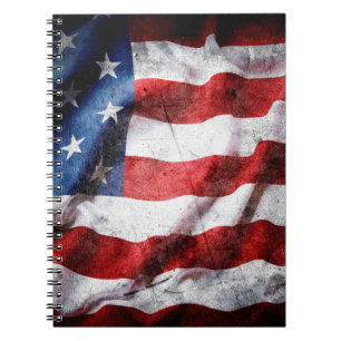 Grunge American Flag Notizblock