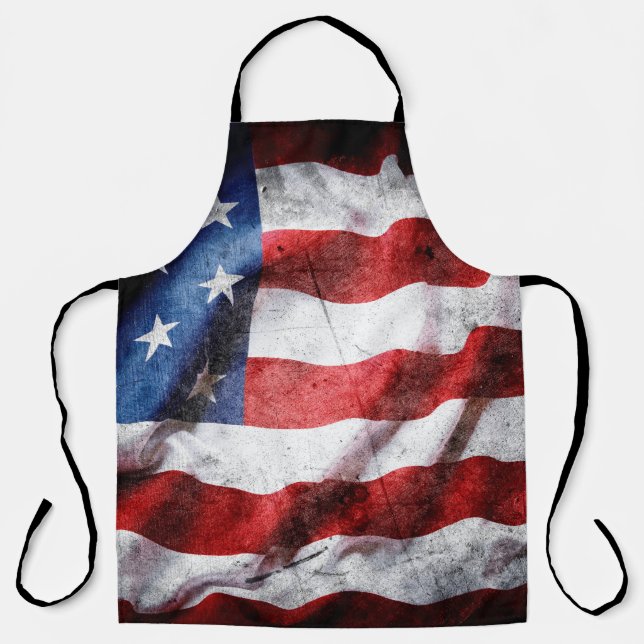 Grunge American Flag Schürze (Vorderseite)