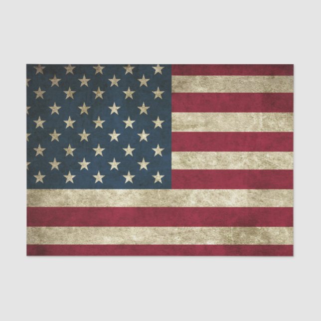 Grunge American Flag Seidenpapier (Vorderseite)