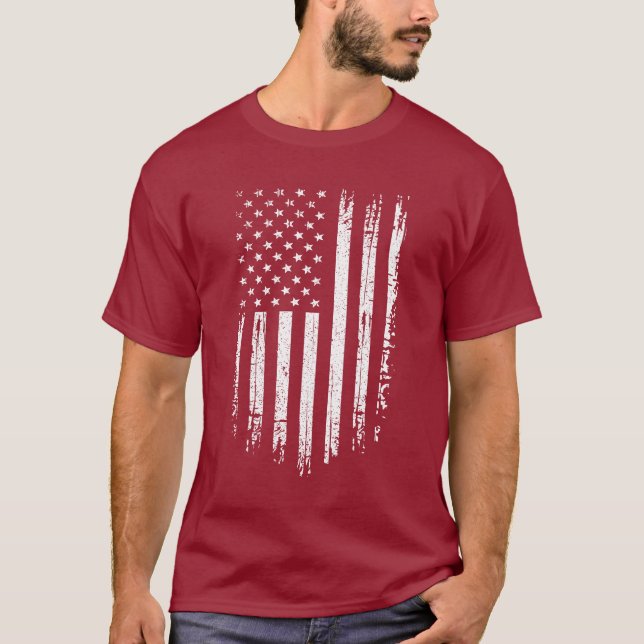 Grunge American Flag  T-Shirt (Vorderseite)
