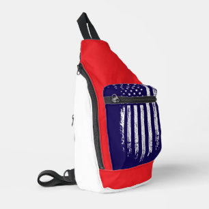 Grunge Amerika Flagge Crossbody Bag