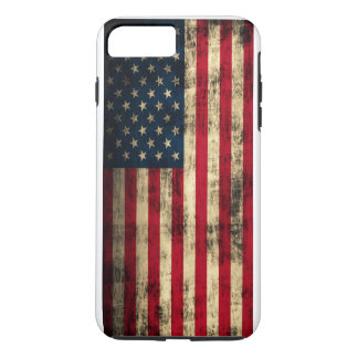 Grunge-amerikanische Flagge iPhone 8 Plus/7 Plus Hülle
