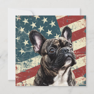 Grunge-Amerikanische-Flagge-Französische-Bulldogge