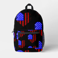 grunge amerikanische Flagge Herz bekümmert