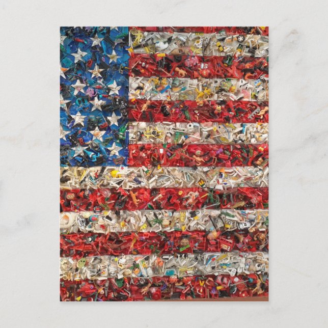 grunge amerikanische Flagge Postkarte (Vorderseite)