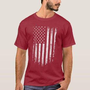 Grunge-Amerikanische Flagge T-Shirt