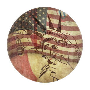 Grunge-amerikanische Flagge: Texturhintergrund. Schneidebrett