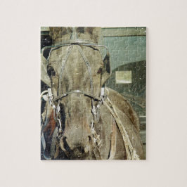 Grunge Amish Buggy Horse Puzzle