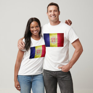 Grunge Andorra-Flagge T-Shirt