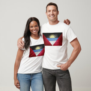 Grunge Antigua & Barbuda Flagge T-Shirt