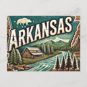 Grunge Arkansas Postkarte