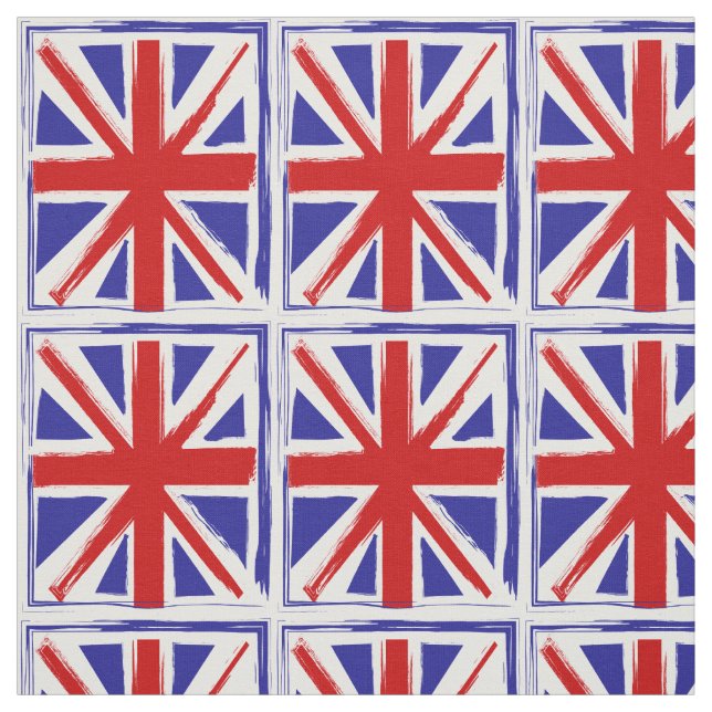 Grunge-Art-britische Gewerkschafts-Jack-Flagge Stoff (Muster)