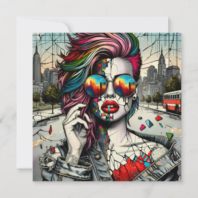 Grunge Art | Fractured Woman Abstrakt (Vorderseite)