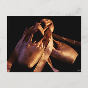 Grunge Ballet Pointe Shoes Postkarte