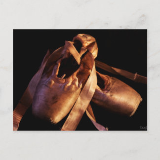 Grunge Ballet Pointe Shoes Postkarte