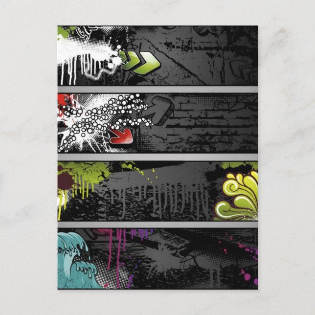Grunge-Banner-Vektor Postkarte (Vorderseite)