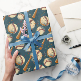 Grunge Baseball-Konflikt Geschenkpapier