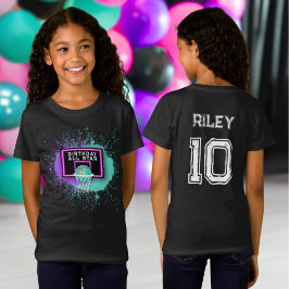 Grunge Basketball Paint Spritzer Birthday All Star T-Shirt