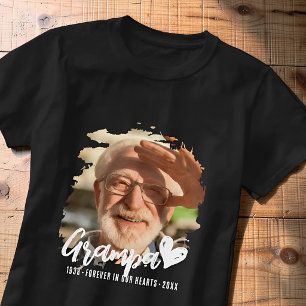 Grunge-Beerdigung-Foto für Immer in unseren Herzen T-Shirt