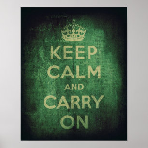 Grunge Behielt Calm Poster