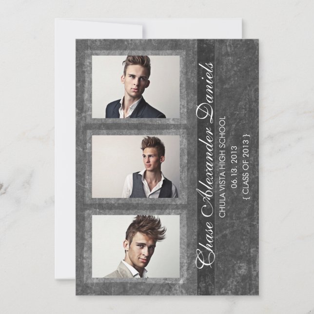 Grunge Black 2013 Abschluss Ankündigung (Vorderseite)