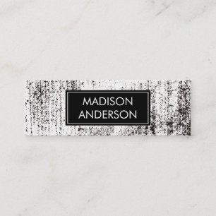 Grunge Black Mini Visitenkarte