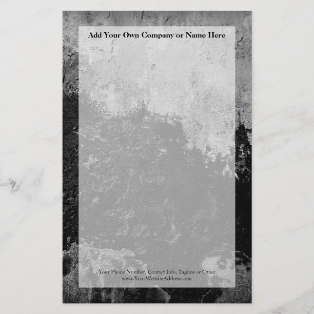 Grunge Black Paint Imitate beenden Design Briefpapier (Vorderseite)