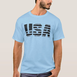 Grunge Black & White USA Typografie T-Shirt