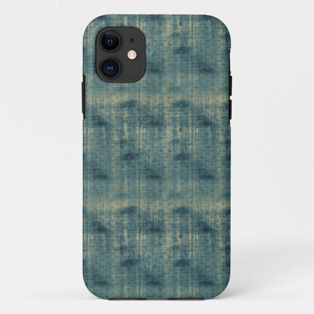 Grunge Blue Green Stars Case-Mate iPhone Hülle (Rückseite)