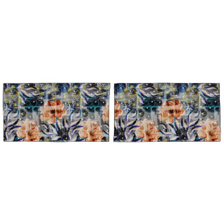 Grunge Blume. Kissenbezug