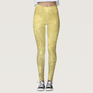 Grunge-Blumenmuster im Vintage-Stil. Leggings