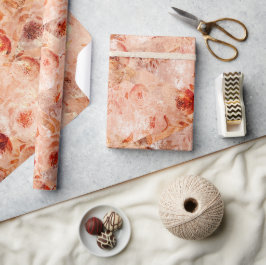 Grunge Blumenmuster. Korallenhintergrund. Geschenkpapier