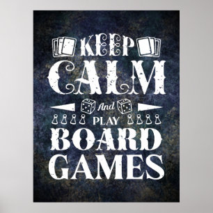 Grunge Board Games Wall Decoder Poster