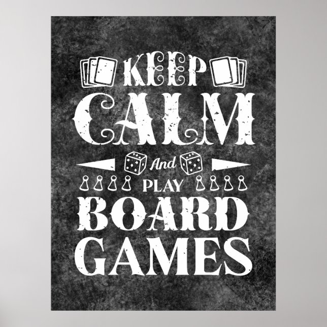 Grunge Board Games Wall Decoder Poster (Vorne)