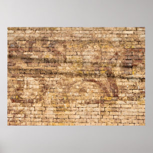 Grunge Brick Wall Hintergrund Poster